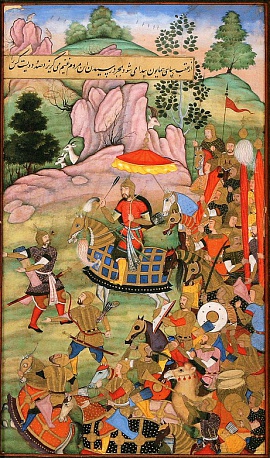 Выступление сына Бабура в поход против Хамид хана.