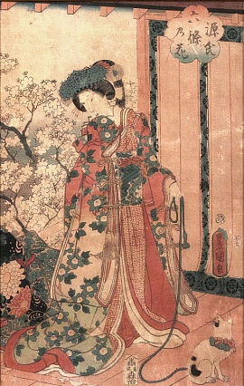 Цветы в Рокудзё - резиденции Гэндзи, постер